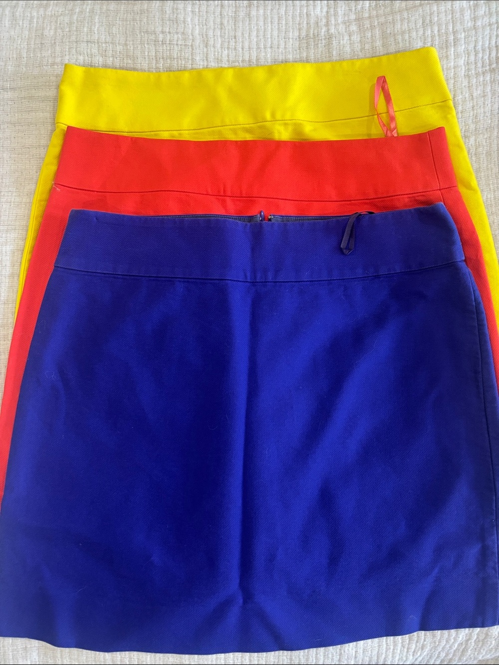 J. Crew Colorblock Pencil Skirts in Yellow, Orange, Purple